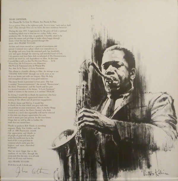John Coltrane : A Love Supreme (LP, Album, RE, Gat)