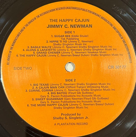 Jimmy C. Newman : The Happy Cajun (LP, Album, A P)