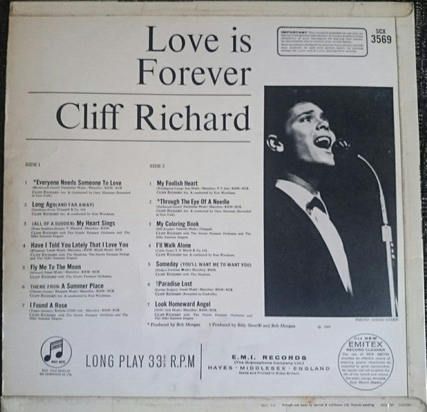 Cliff Richard : Love Is Forever (LP, Album)