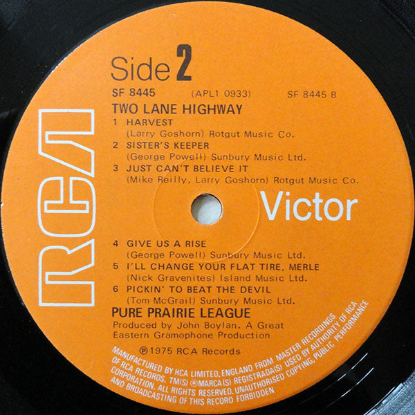 Pure Prairie League : Two Lane Highway (LP, Album)