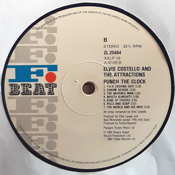 Elvis Costello And The Attractions* : Punch The Clock (LP, Album)