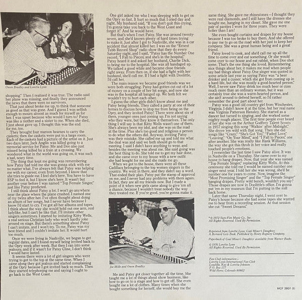 Loretta Lynn : I Remember Patsy (LP, Album)