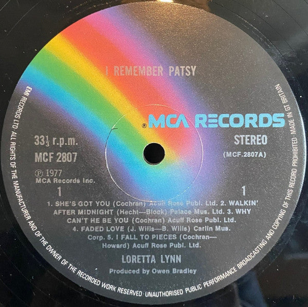 Loretta Lynn : I Remember Patsy (LP, Album)