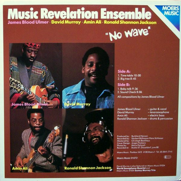 Music Revelation Ensemble : No Wave (LP, Album)
