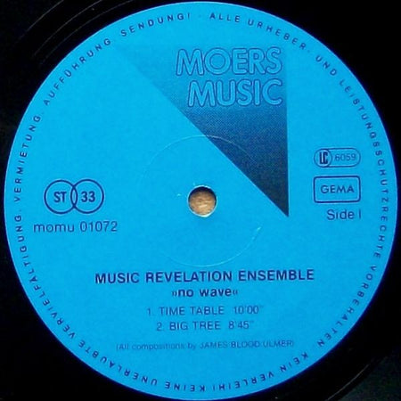 Music Revelation Ensemble : No Wave (LP, Album)