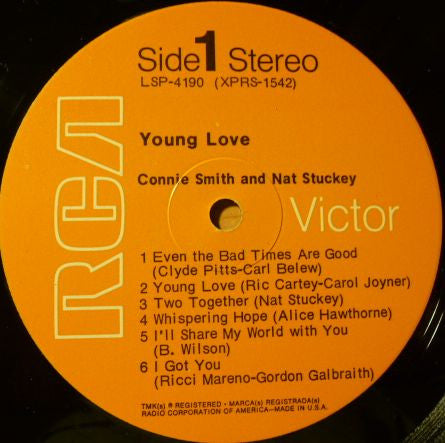 Connie Smith And Nat Stuckey : Young Love (LP, Album, Ind)