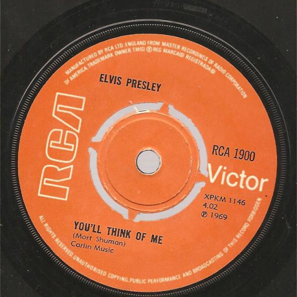 Elvis Presley : Suspicious Minds (7", Single, 4-P)