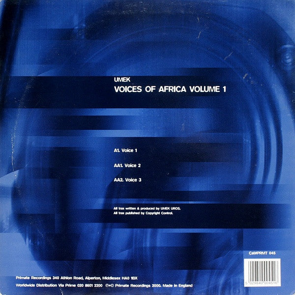 Umek : Voices Of Africa Volume 1 (12")