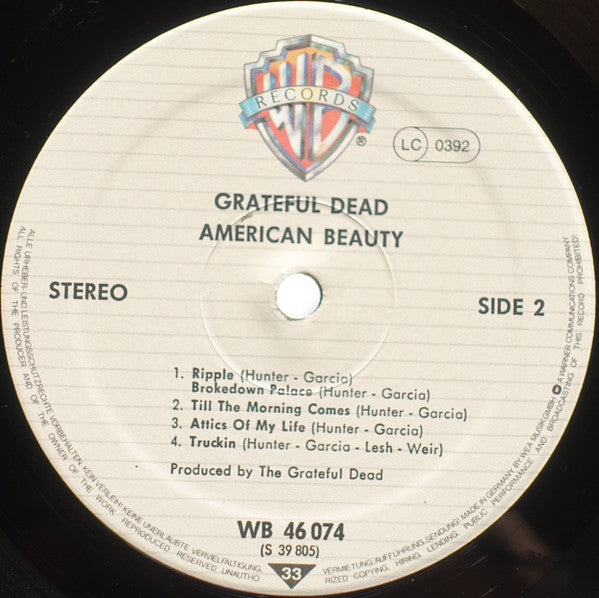 The Grateful Dead : American Beauty (LP, Album, RE)