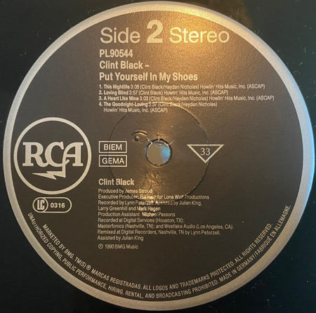 Clint Black : Put Yourself In My Shoes (LP, Album)