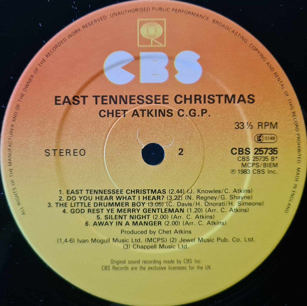 Chet Atkins : East Tennessee Christmas (LP, Album)