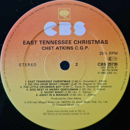 Chet Atkins : East Tennessee Christmas (LP, Album)