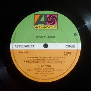 Led Zeppelin : Houses Of The Holy (LP, Album, RE, Gat)