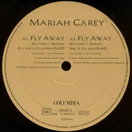 Mariah Carey : Butterfly (12", Maxi)