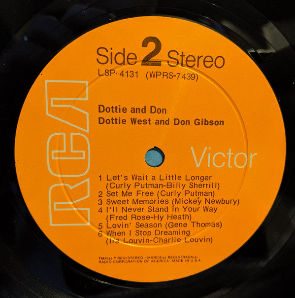 Dottie West And Don Gibson : Dottie & Don (LP, Album)
