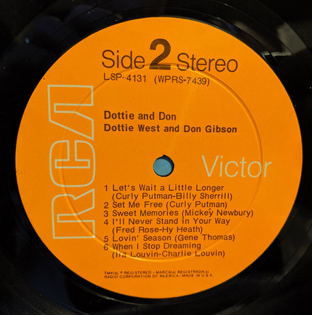Dottie West And Don Gibson : Dottie & Don (LP, Album)