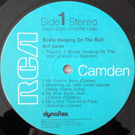 Wilf Carter : Bridle Hanging On The Wall (LP, Album)