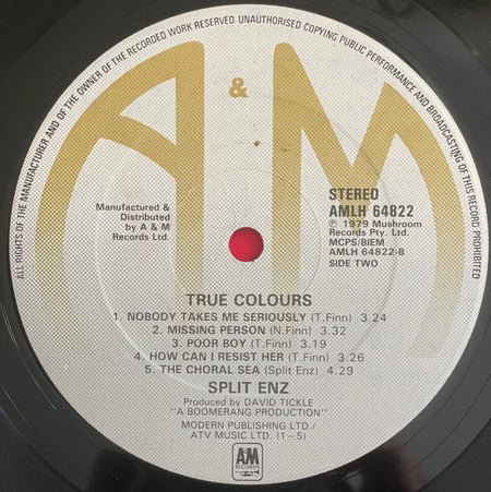 Split Enz : True Colours (LP, Album, Red)