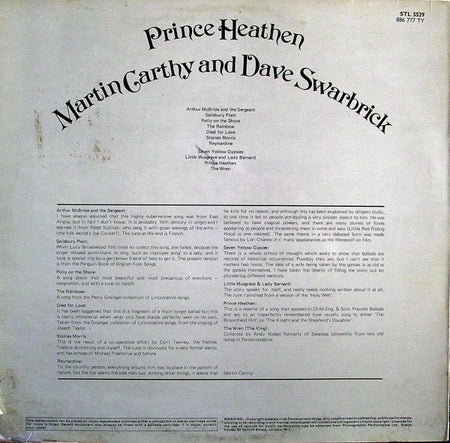 Martin Carthy And Dave Swarbrick : Prince Heathen (LP, Album)