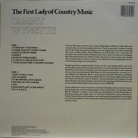 Tammy Wynette : The First Lady Of Country Music (LP, Comp)