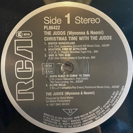 The Judds : Christmas Time With The Judds (LP, Album)