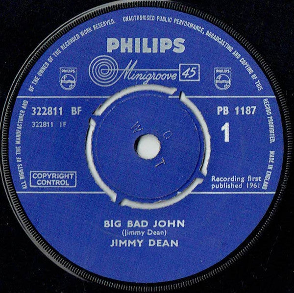 Jimmy Dean : Big Bad John (7", Single, Fou)