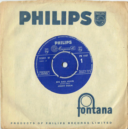 Jimmy Dean : Big Bad John (7", Single, Fou)