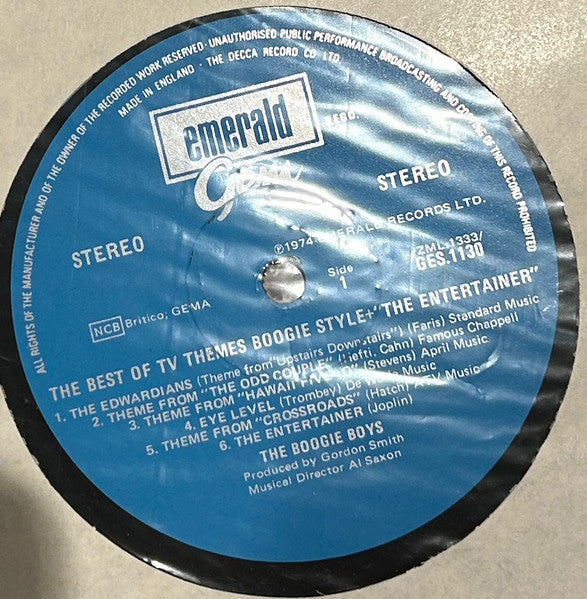 The Boogie Boys (6) : The Best Of Tv Themes Boogie Style Plus The Entertainer (LP)