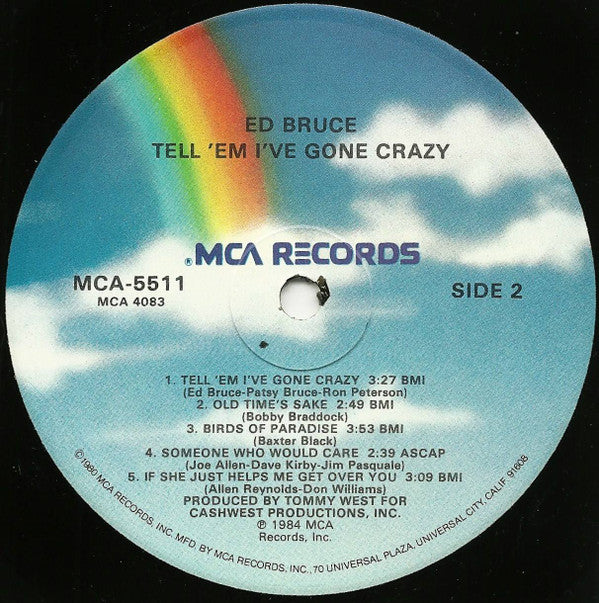 Ed Bruce : Tell 'Em I've Gone Crazy (LP, Glo)