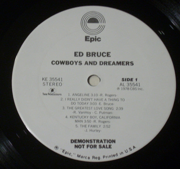 Ed Bruce : Cowboys & Dreamers (LP, Album, Promo)