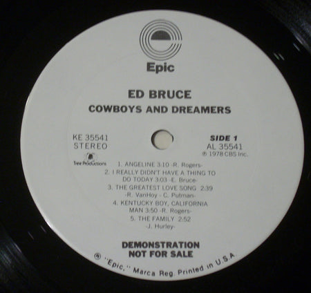 Ed Bruce : Cowboys & Dreamers (LP, Album, Promo)