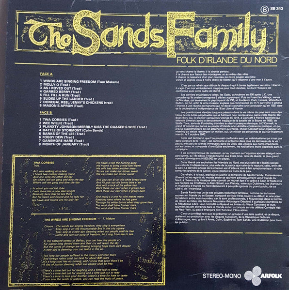 The Sands Family : Folk D'Irlande Du Nord (LP, Album)