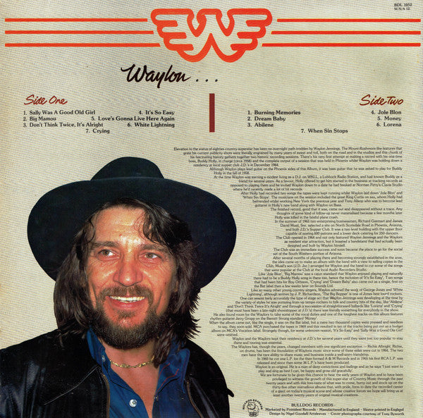 Waylon Jennings : In The Beginning (LP, Album, Comp, RE)
