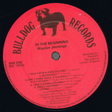 Waylon Jennings : In The Beginning (LP, Album, Comp, RE)