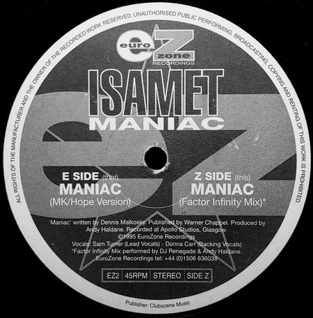 Isamet : Maniac (12")