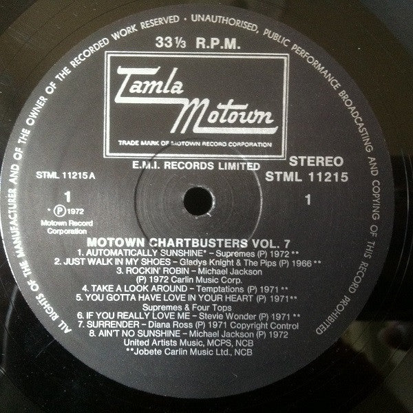 Various : Motown Chartbusters Volume 7 (LP, Album, Comp, Ger)