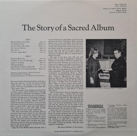 Skeeter Davis : Hand In Hand With Jesus (LP, Album, Roc)