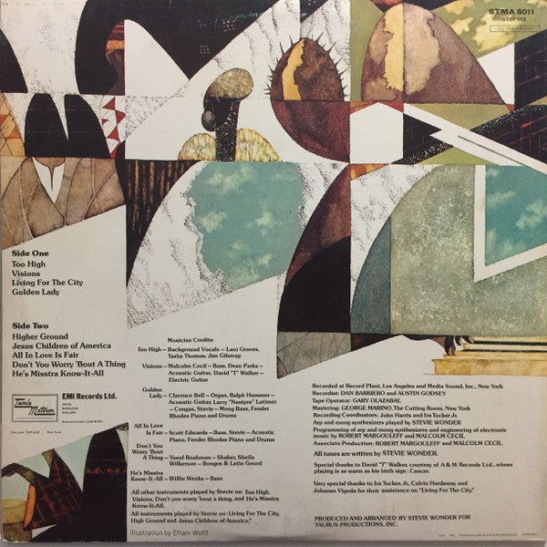 Stevie Wonder : Innervisions (LP, Album, Gat)