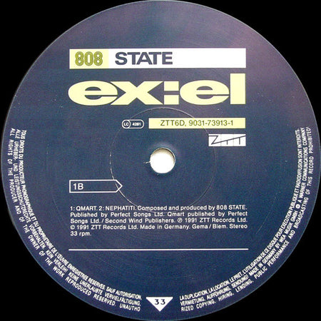 808 State : ex:el (2xLP, Album, Ltd)