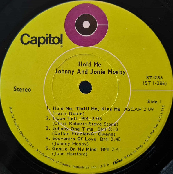 Johnny & Jonie Mosby : Hold Me (LP, Album)