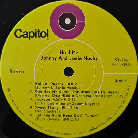 Johnny & Jonie Mosby : Hold Me (LP, Album)