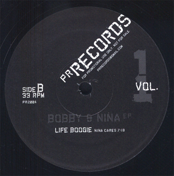Life Boogie : Bobby's Job / Nina Cares (12", Ltd, Promo, Unofficial)