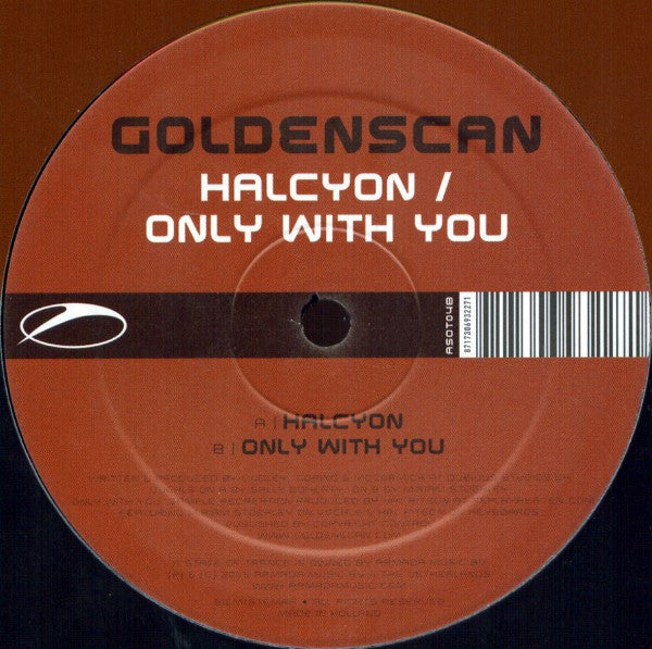 Goldenscan : Halcyon / Only With You (12")