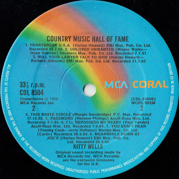 Kitty Wells : The Country Hall Of Fame (LP, Comp)