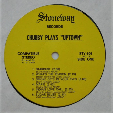 Chubby Wise : Chubby Plays "Uptown" (LP, Album)