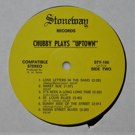 Chubby Wise : Chubby Plays "Uptown" (LP, Album)
