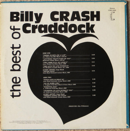Billy 'Crash' Craddock : The Best Of Billy Crash Craddock (LP, Comp)