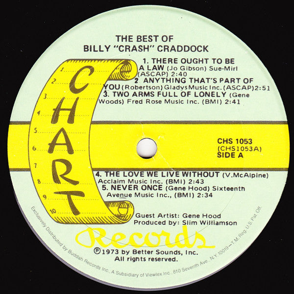 Billy 'Crash' Craddock : The Best Of Billy Crash Craddock (LP, Comp)