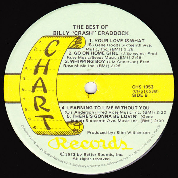 Billy 'Crash' Craddock : The Best Of Billy Crash Craddock (LP, Comp)