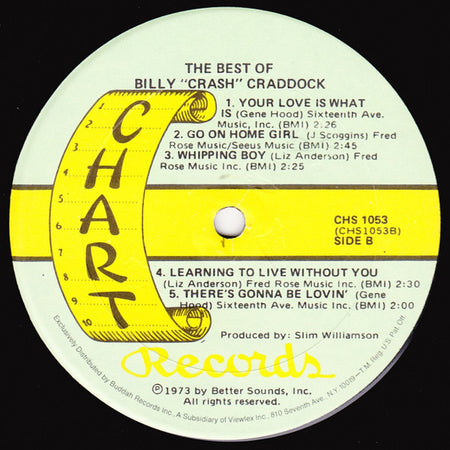Billy 'Crash' Craddock : The Best Of Billy Crash Craddock (LP, Comp)